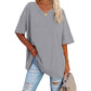 💥Last Day Special Sale 49% OFF👚Women's Summer Half Sleeve Casual Loose Fit Cotton Tunic T-shirt