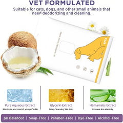 🔥Best-selling in 2025🔥Deodorizing Pet Glove Wipes For Dogs（6Pcs）