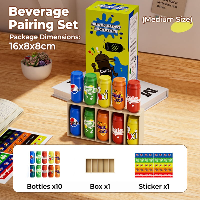 🎁Last Day Promotion 49% OFF🔥Baby Memory Matching Game, 10 Drink Bottle Pairs Toy, Color Recognition & Cognitive Development, Interactive Parent-Child Fun Activity