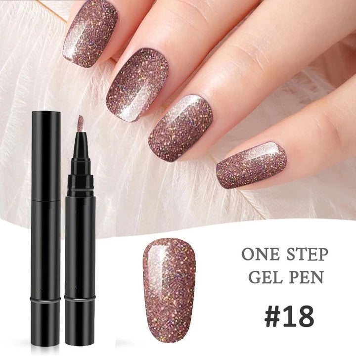 💅 Limited Time Buy 1 Get 1 Free✨One Step Nail Gel Pen🎨Free handheld mini UV nail lamp💡