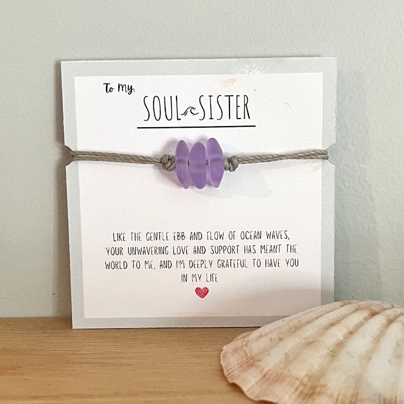 🎄Christmas Sale 70% OFF!!🌊💕Soul Sister Sea Glass Bracelet🎁