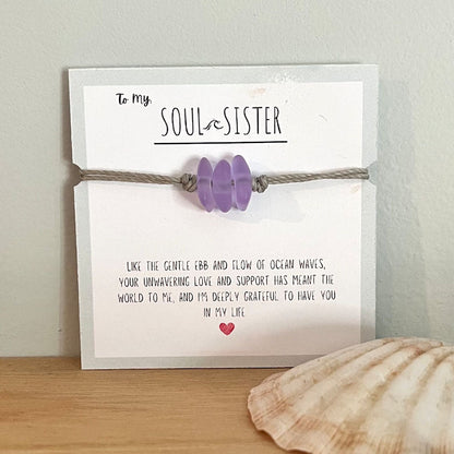 🎄Christmas Sale 70% OFF!!🌊💕Soul Sister Sea Glass Bracelet🎁