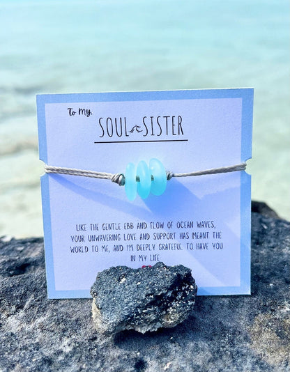 🎄Christmas Sale 70% OFF!!🌊💕Soul Sister Sea Glass Bracelet🎁