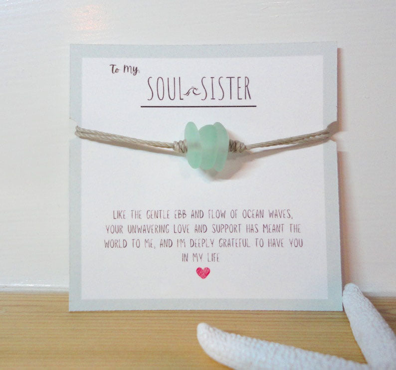🎄Christmas Sale 70% OFF!!🌊💕Soul Sister Sea Glass Bracelet🎁