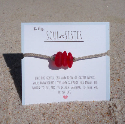 🎄Christmas Sale 70% OFF!!🌊💕Soul Sister Sea Glass Bracelet🎁