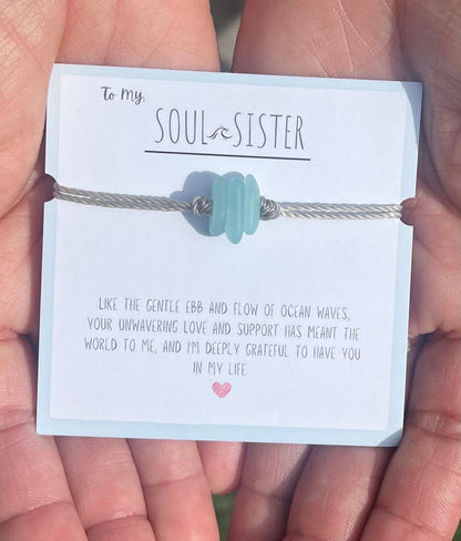 🎄Christmas Sale 70% OFF!!🌊💕Soul Sister Sea Glass Bracelet🎁