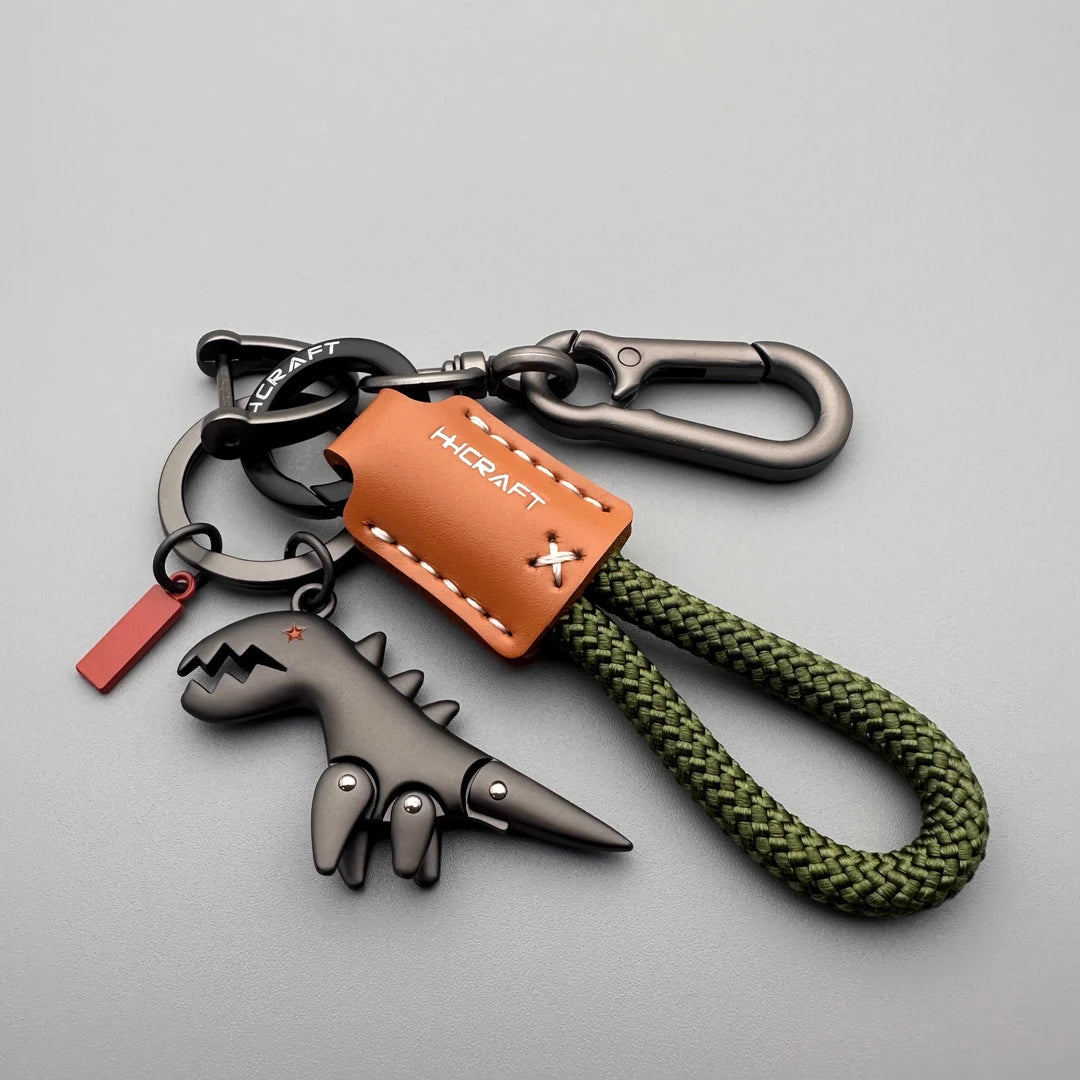 💞BUY 1 GET 1 FREE + 50% OFF! 🥳💞50K+ SOLD!💥🖌️🗝️Aluminum Alloy Dinosaur Charm Paired with a Hand-woven Bracelet-🦖Buy 1 Get 1 Free✨
