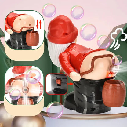 🔥Final 2 Hours: 60% OFF🎅  Santa Bubble Machine – Funny Electric Christmas Toy with Music,Lights & Endless Bubbles