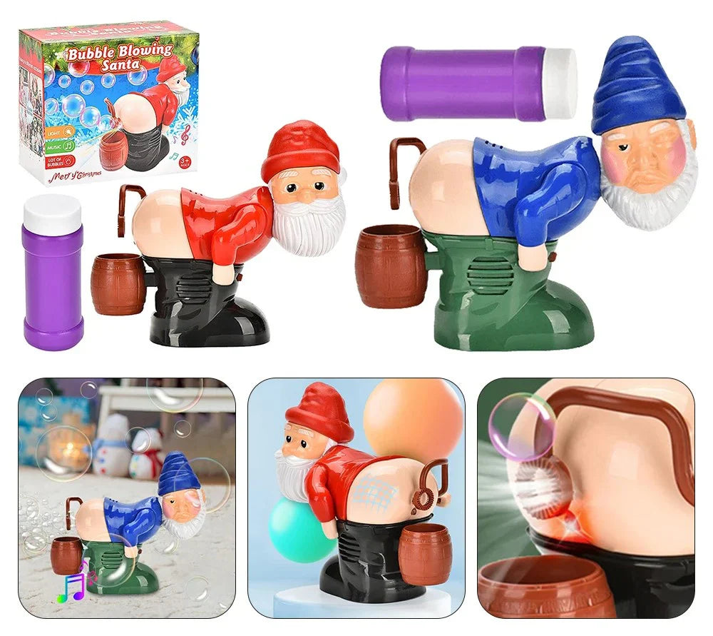 🔥Final 2 Hours: 60% OFF🎅  Santa Bubble Machine – Funny Electric Christmas Toy with Music,Lights & Endless Bubbles