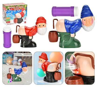 🔥Final 2 Hours: 60% OFF🎅  Santa Bubble Machine – Funny Electric Christmas Toy with Music,Lights & Endless Bubbles