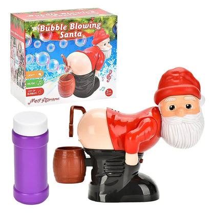 🔥Final 2 Hours: 60% OFF🎅  Santa Bubble Machine – Funny Electric Christmas Toy with Music,Lights & Endless Bubbles