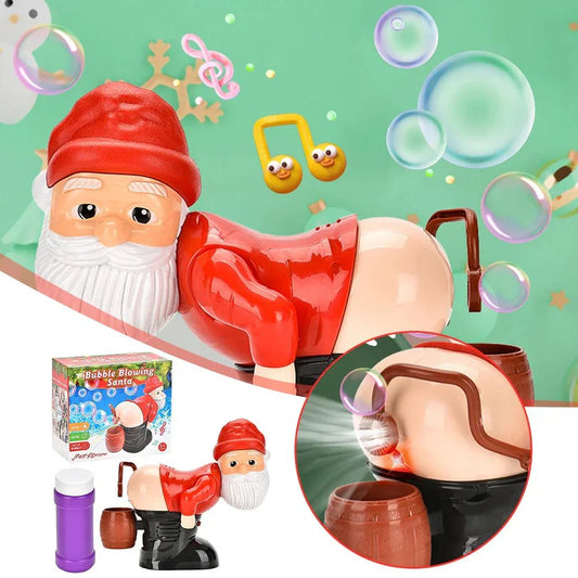 🔥Final 2 Hours: 60% OFF🎅  Santa Bubble Machine – Funny Electric Christmas Toy with Music,Lights & Endless Bubbles
