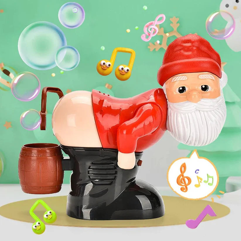 🔥Final 2 Hours: 60% OFF🎅  Santa Bubble Machine – Funny Electric Christmas Toy with Music,Lights & Endless Bubbles