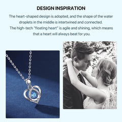 💥Hot Sale🩵Shining Heart-shaped Pendant Silver Necklace For Women✨