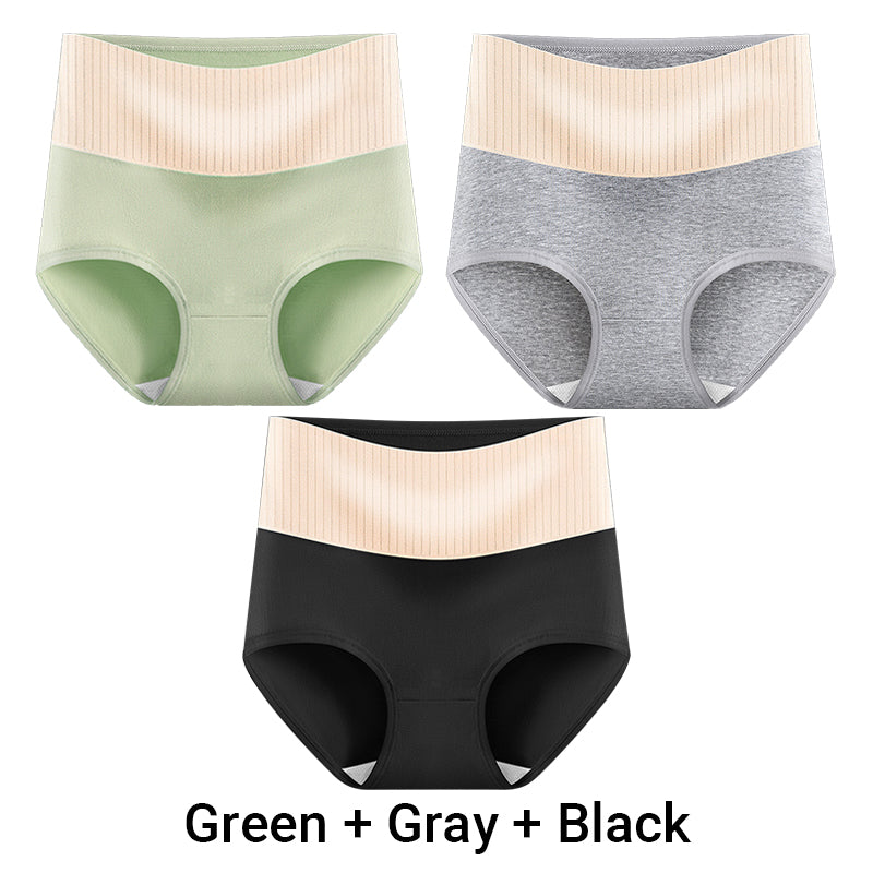 🎁(3pcs) Women's High Waisted 3A Grade Paclitaxel Antibacterial Panties