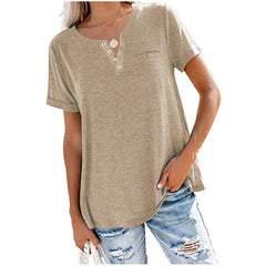 🔥Clearance Sale💖Fashion Solid Color Pocket Short Sleeve T-Shirt