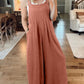 SPRING SALE-PLUS SIZE WIDE LEG OVERALLS JUMPSUIT