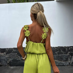 🏝️Summer Sale-50% Off💖Women's Sleeveless Wide Leg Jumpsuit