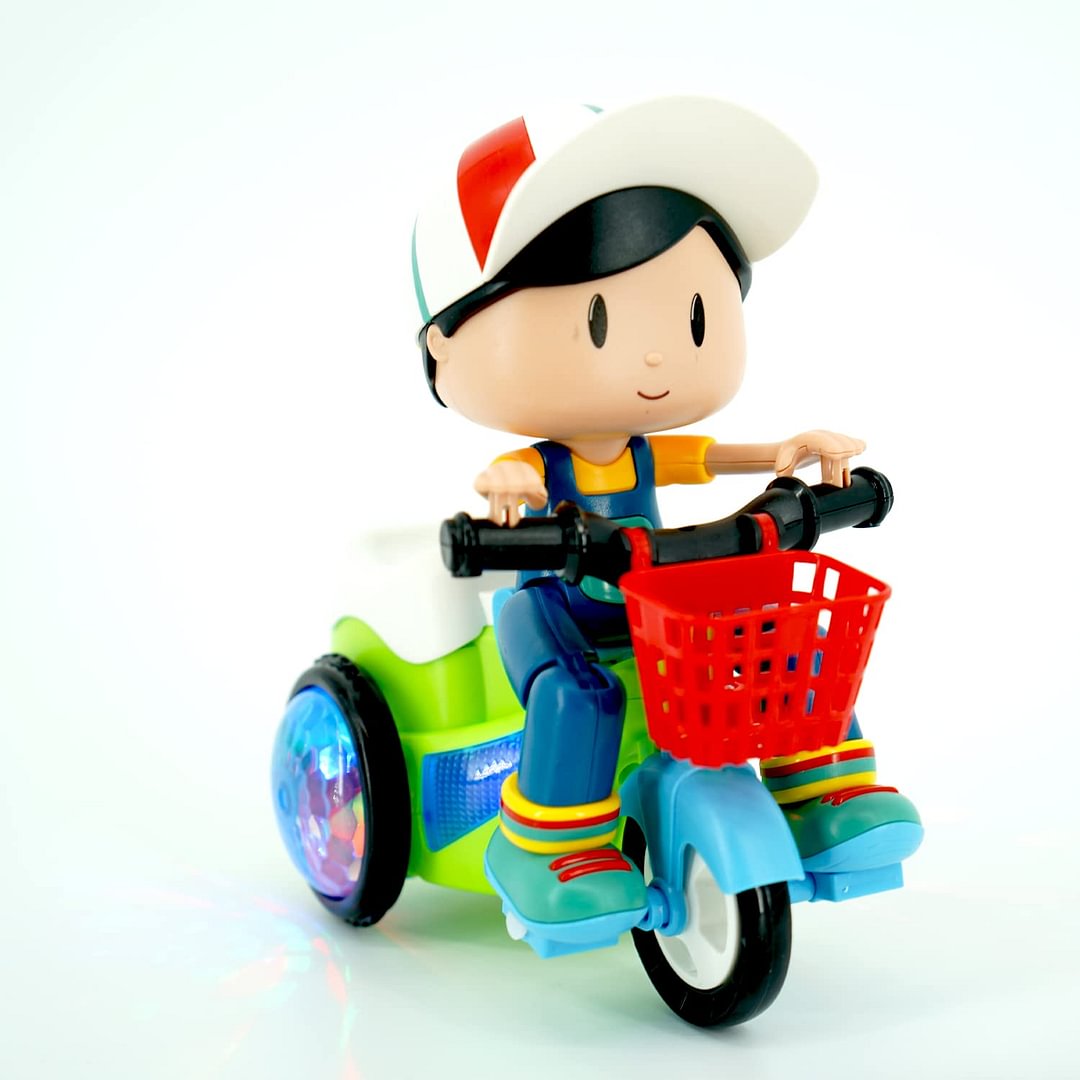 ⏰Last day 49% OFF🔥Stunt Tricycle for Kids: Music, Lights, 360° Rotation