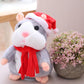 🐹 Last Day Only £ 8.99 ！！🎅Talking Hamster Plush – repeats whatever you say, auto head-shaking, hilarious fun for kids & adults