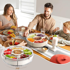 🎅Xmas Sales - 50% OFF🎄Multi-Purpose 6-Compartment Sealed Snack Box with Lid & Handle