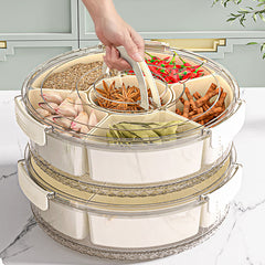 🎅Xmas Sales - 50% OFF🎄Multi-Purpose 6-Compartment Sealed Snack Box with Lid & Handle