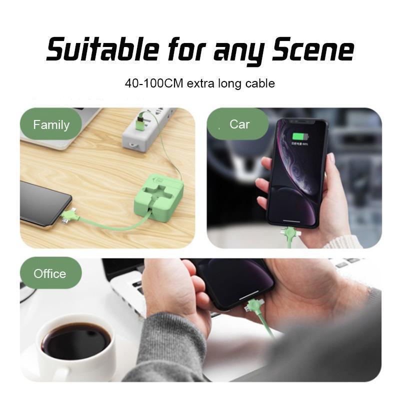 🔥Hot Sale 49% Off🔥3-in-1 (Micro USB+Type-C+Lightning) Data Cable Phone Stand