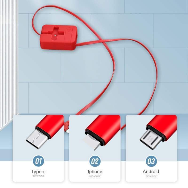 🔥Hot Sale 49% Off🔥3-in-1 (Micro USB+Type-C+Lightning) Data Cable Phone Stand