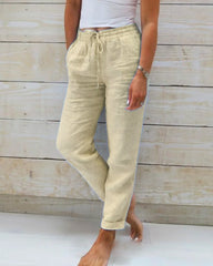 🌸LAST DAY SPECIAL PRICE!!🌸Women's  Elastic Waist Cotton Linen Casual Pants