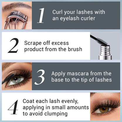 Waterproof Black Mascara for Volume & Length
