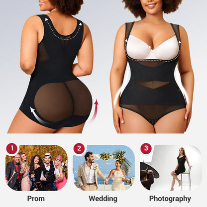 🔥LIMITED SALE 59% OFF!!🔥Hook-and-Eye Mesh Shapewear Bodysuit