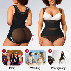 🔥LIMITED SALE 59% OFF!!🔥Hook-and-Eye Mesh Shapewear Bodysuit