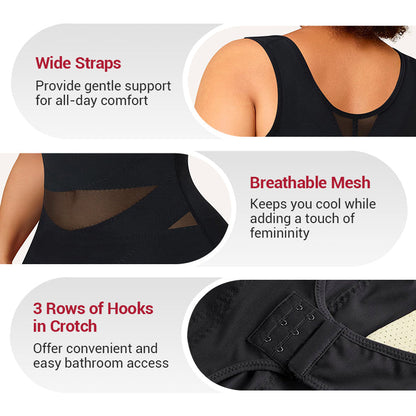 🔥LIMITED SALE 59% OFF!!🔥Hook-and-Eye Mesh Shapewear Bodysuit
