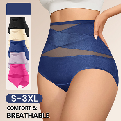😍Last Day-Buy 1 Get 3 Packs😍Plus-Size High-Waist Cross Tummy Control Panties