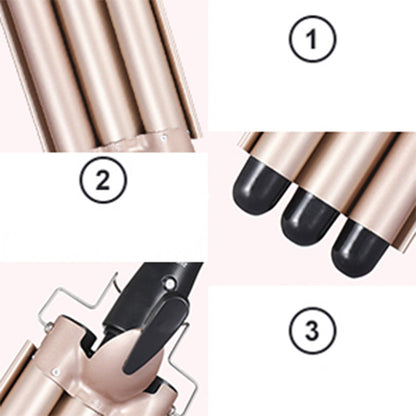 🔥Hot Sale 49% OFF🎁-3-Barrel Curling Iron with Adjustable Temperature