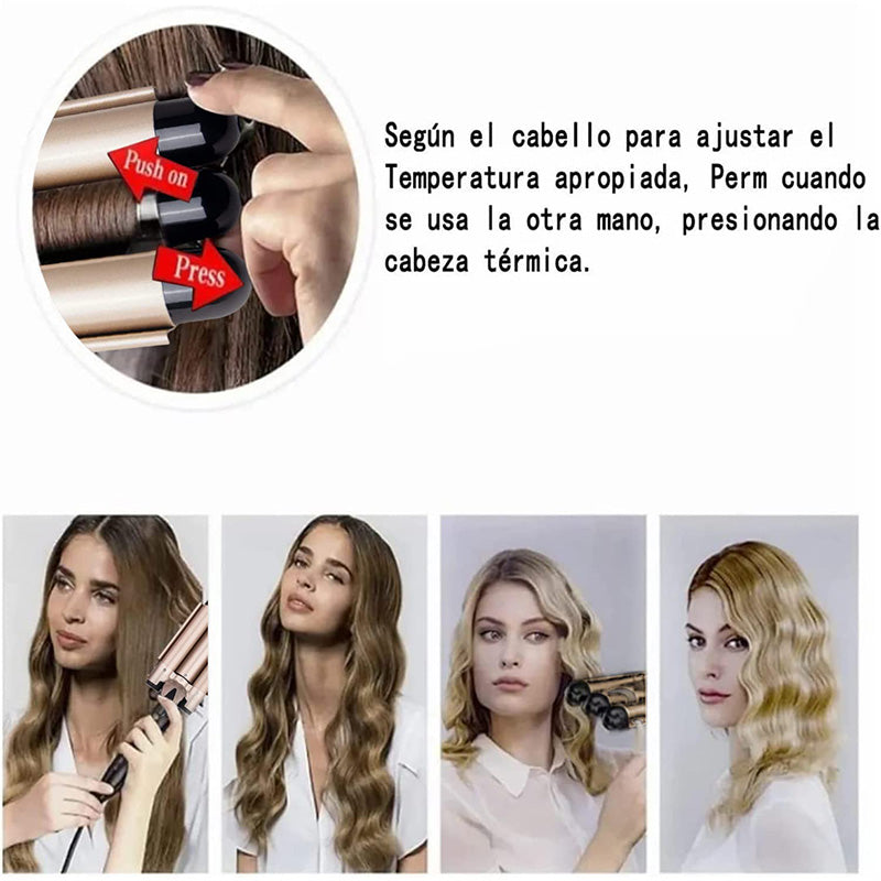 🔥Hot Sale 49% OFF🎁-3-Barrel Curling Iron with Adjustable Temperature