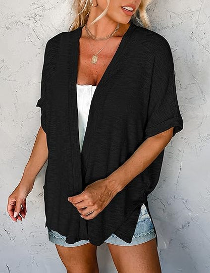 🔥Summer Hot Sale 49％ OFF💝2025 New Stylish Flowy Short Sleeve Cardigan