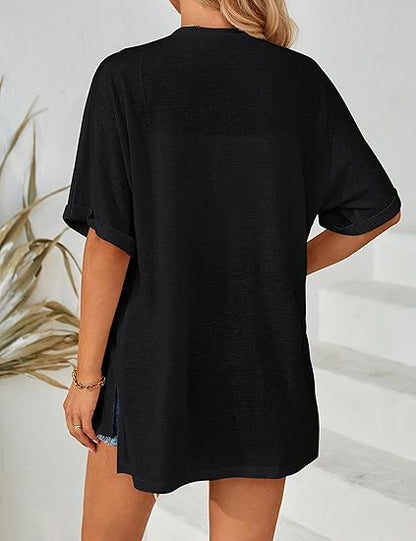 🔥Summer Hot Sale 49％ OFF💝2025 New Stylish Flowy Short Sleeve Cardigan