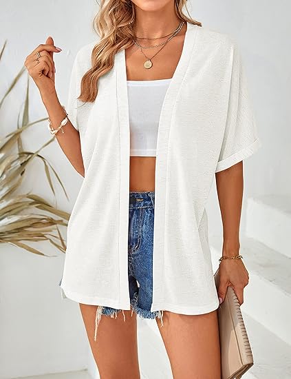 🔥Summer Hot Sale 49％ OFF💝2025 New Stylish Flowy Short Sleeve Cardigan