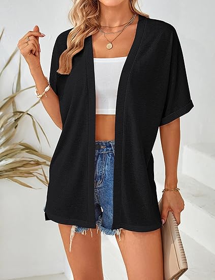 🔥Summer Hot Sale 49％ OFF💝2025 New Stylish Flowy Short Sleeve Cardigan