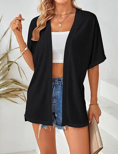 🔥Summer Hot Sale 49％ OFF💝2025 New Stylish Flowy Short Sleeve Cardigan