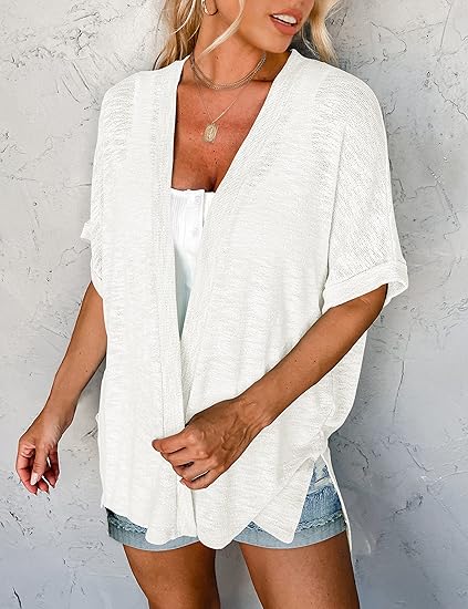 🔥Summer Hot Sale 49％ OFF💝2025 New Stylish Flowy Short Sleeve Cardigan