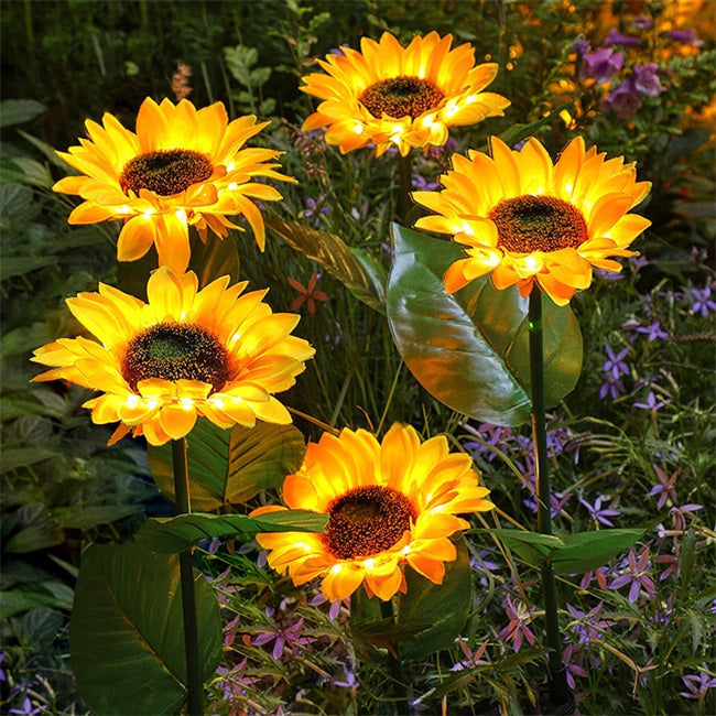 🌻30% OFF FLASH SALE ! Sunflower Solar Lights – Glowing Decor for Garden ✨🌿【Hurry Up】