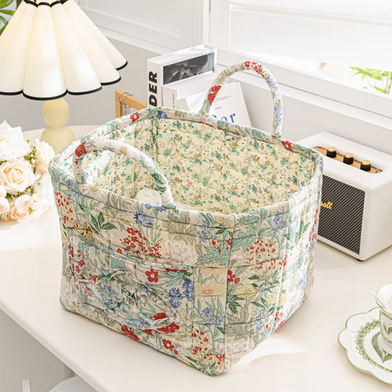 🎁Last Day Promotion 49% OFF🔥Portable Floral Fabric Storage Basket