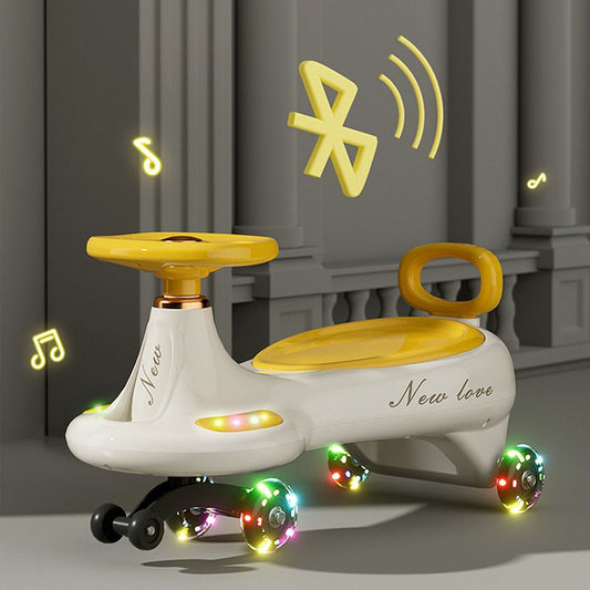 Children’s Wiggle Car Ride-on Toy with Bluetooth