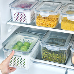 🔥HOT SALE 49% OFF🔥3PCS Fruit Storage Container Set for Fridge with Removable Colander