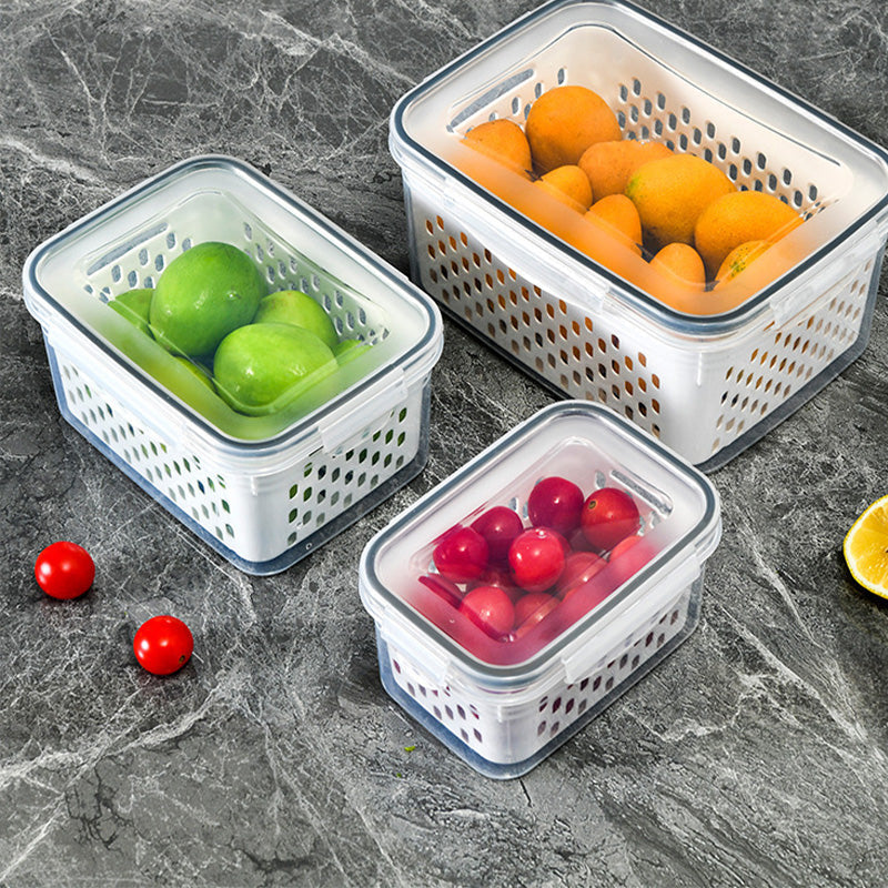🔥HOT SALE 49% OFF🔥3PCS Fruit Storage Container Set for Fridge with Removable Colander