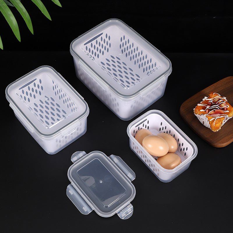 🔥HOT SALE 49% OFF🔥3PCS Fruit Storage Container Set for Fridge with Removable Colander