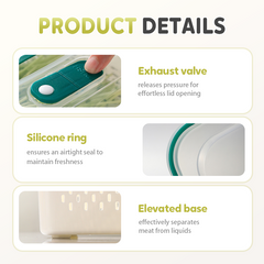 🔥Summer Hot Sale 49％ OFF💝2 in 1 Draining Fresh-Keep Food Container