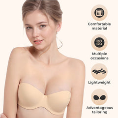 Secure Invisible Lift Stick-On Bra - Seamless, Lightweight & Breathable